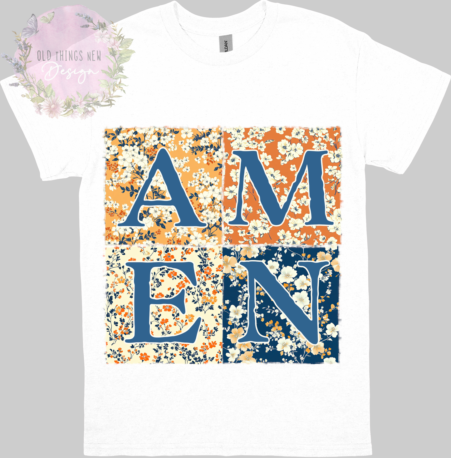 Amen Floral Patchwork Kids T-Shirt