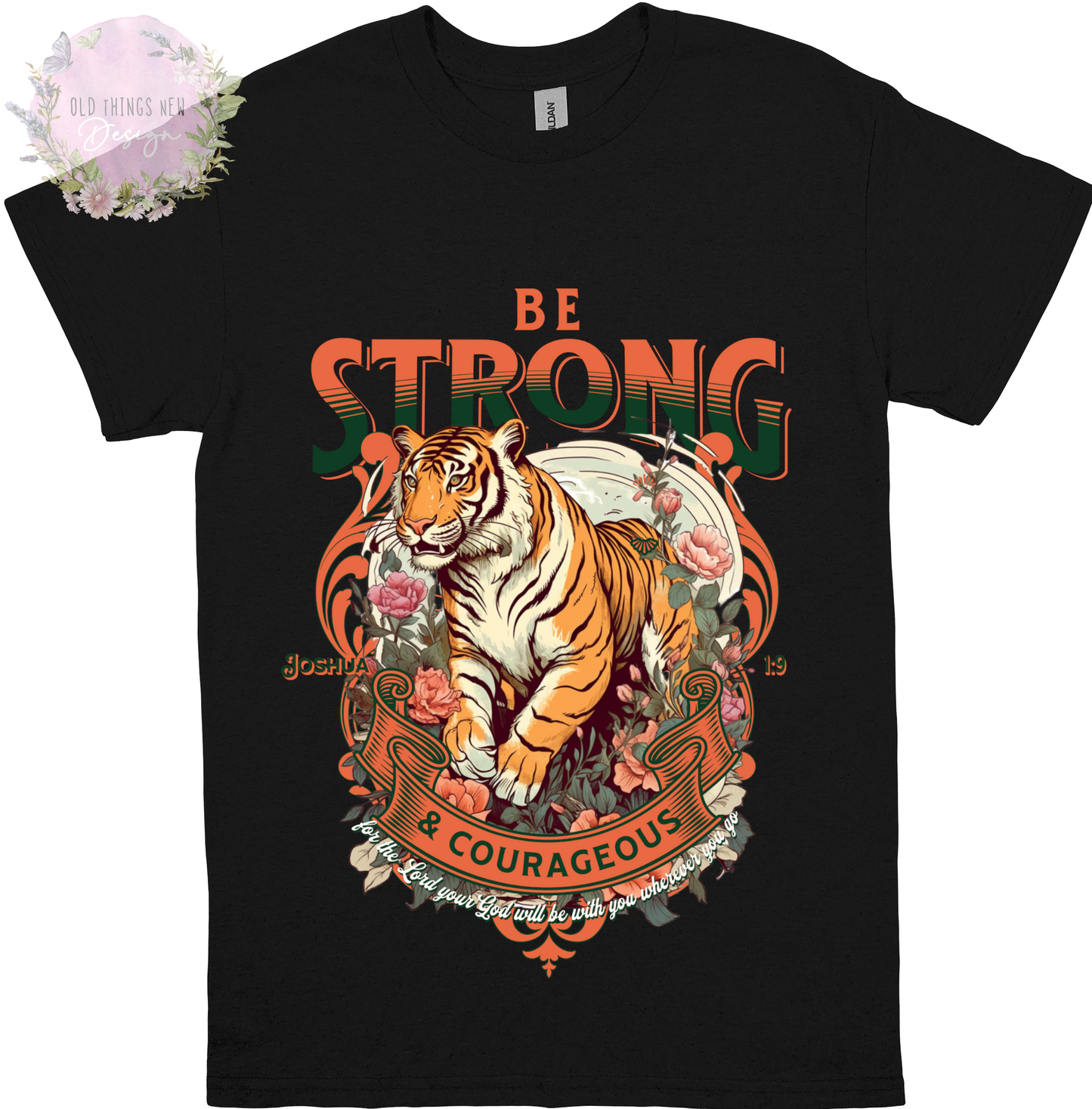Be Strong And Courageous Kids T-shirt (Dark)