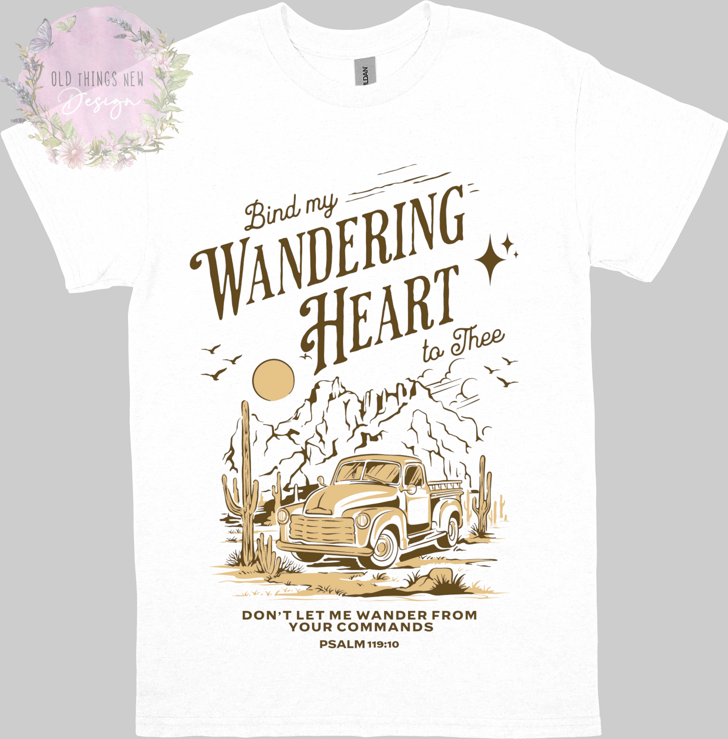 Bind My Wondering Heart Mustard Kids T-Shirt