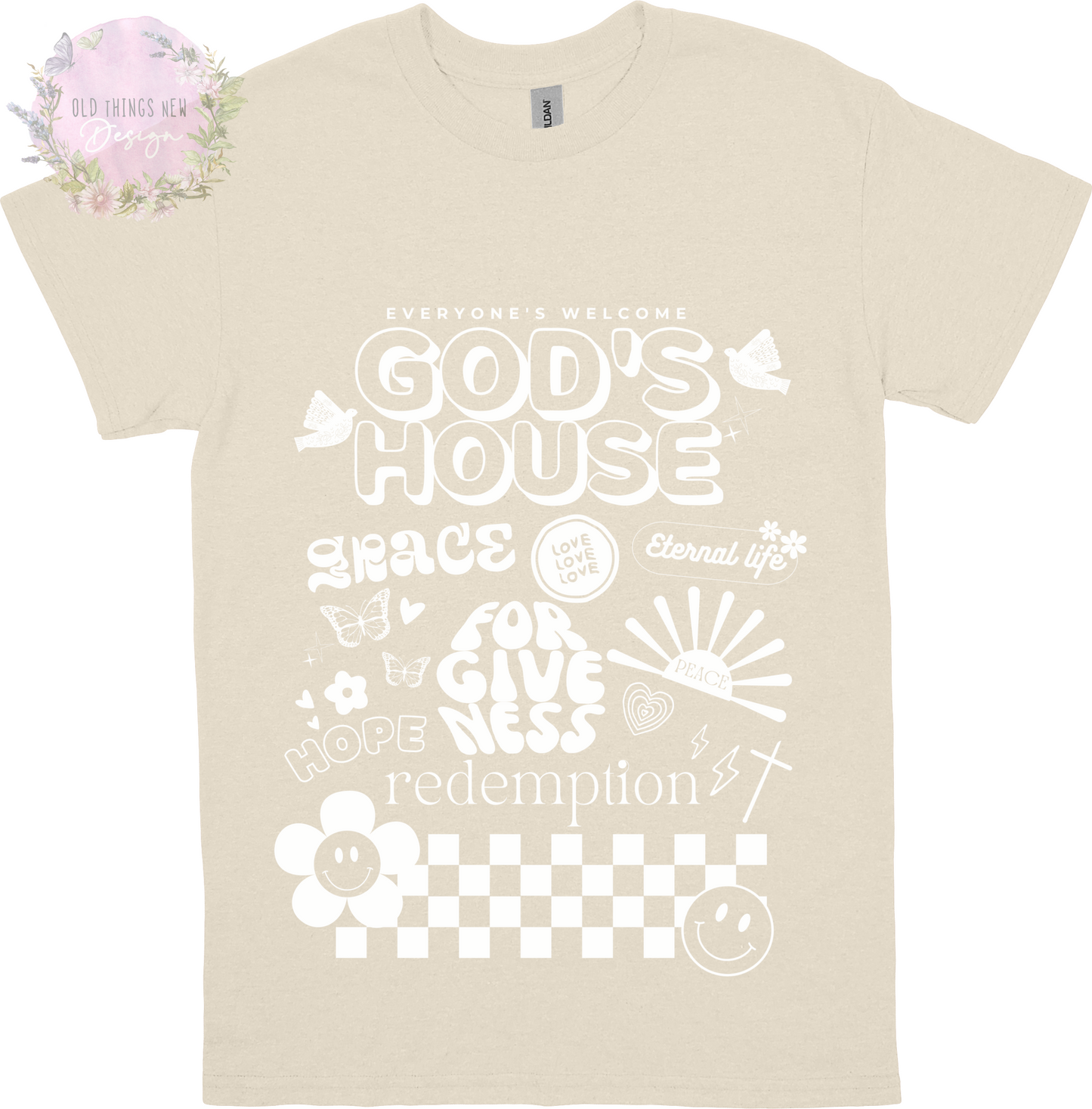 God's House(White) Adults T-Shirt