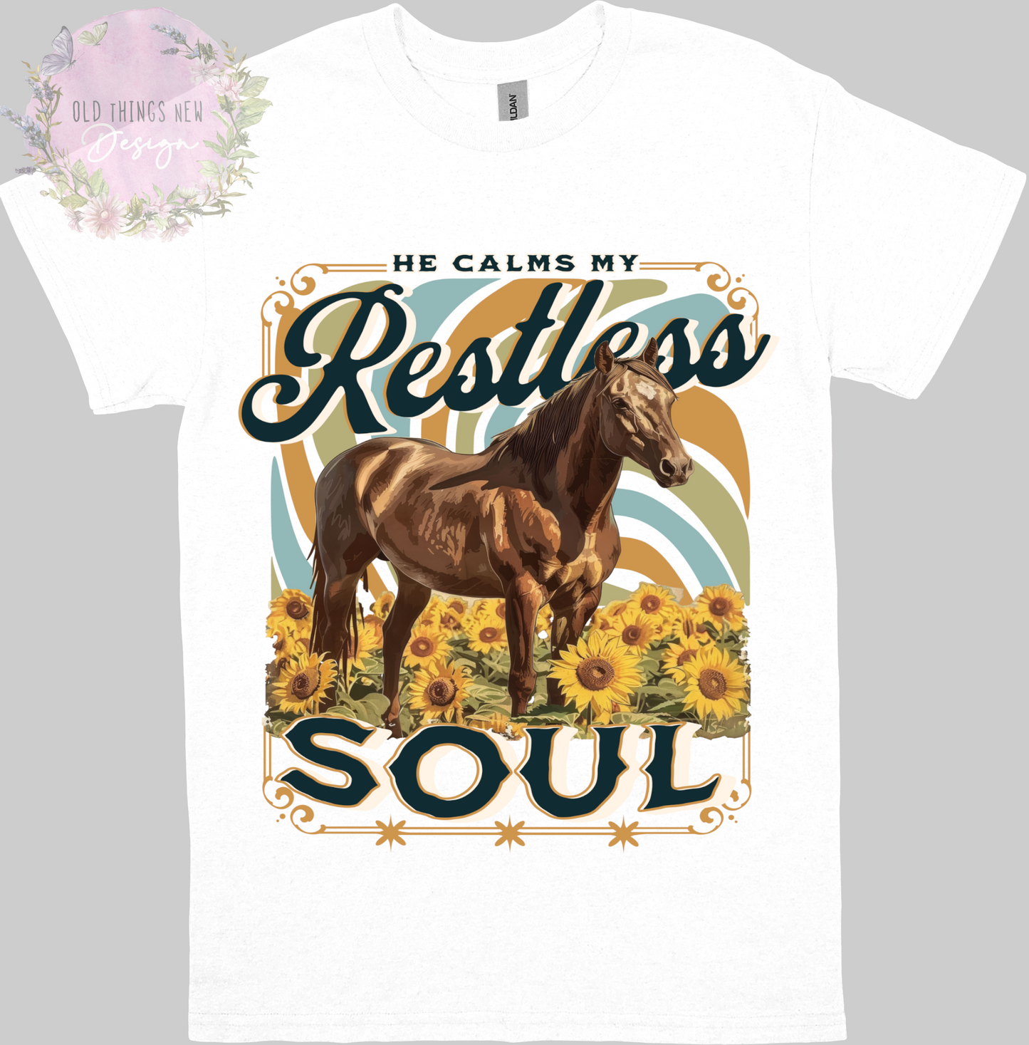 He Calms My Restless Soul Adults T-Shirt