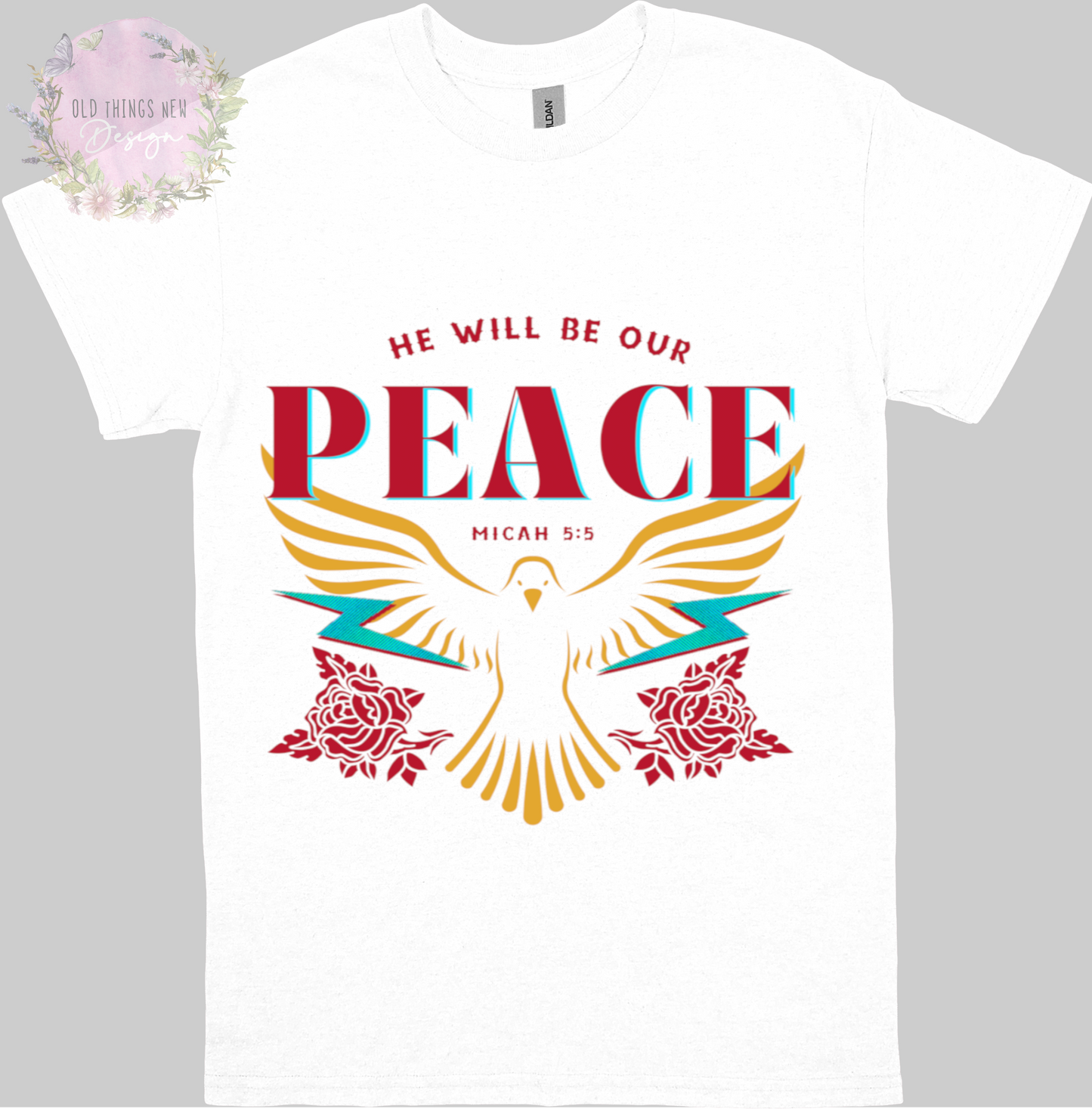 He Will Be Our Peace(Red) Kids T-Shirt