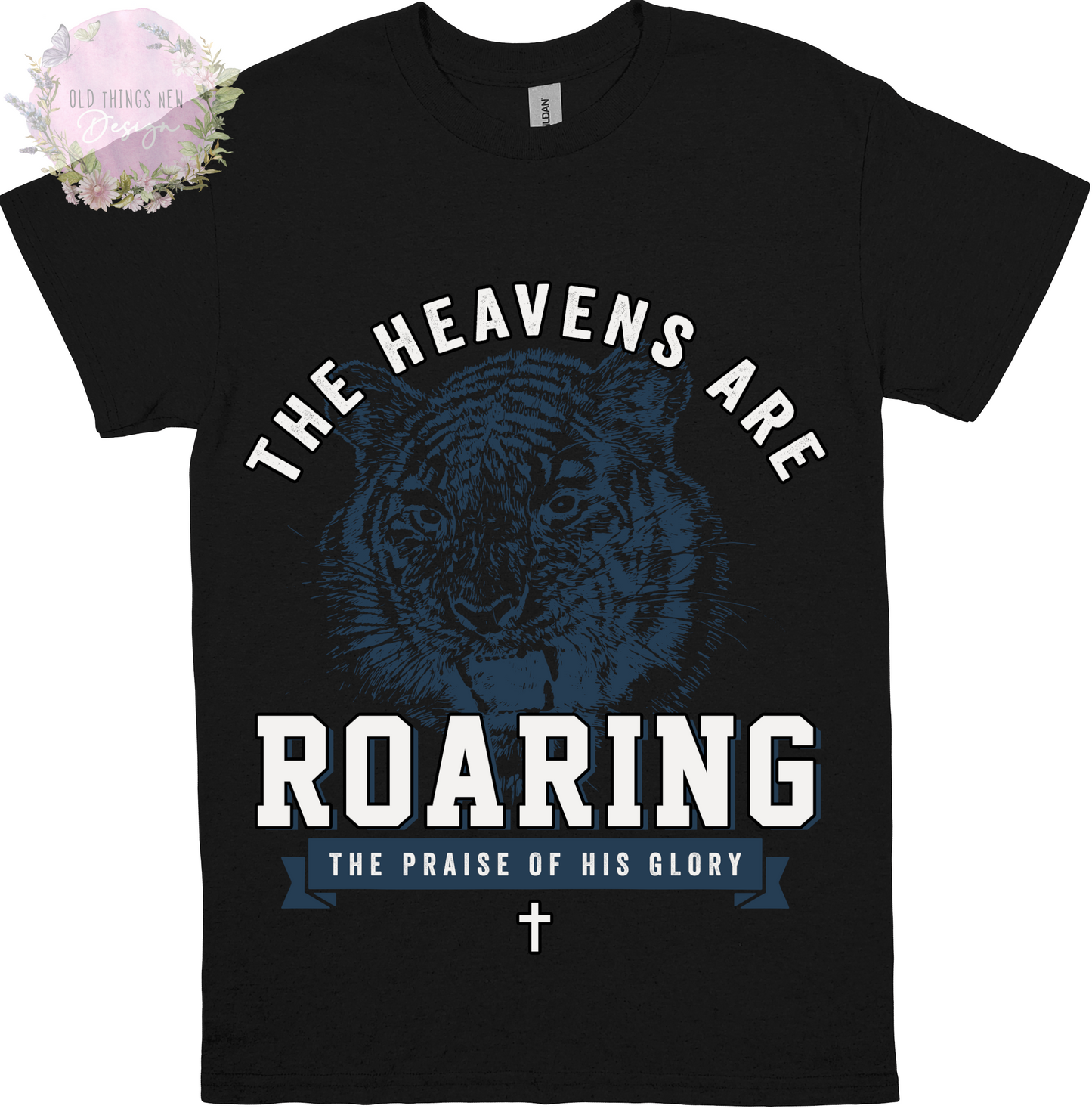 The Heavens Are Roaring Tiger (White) Kids T-Shirt