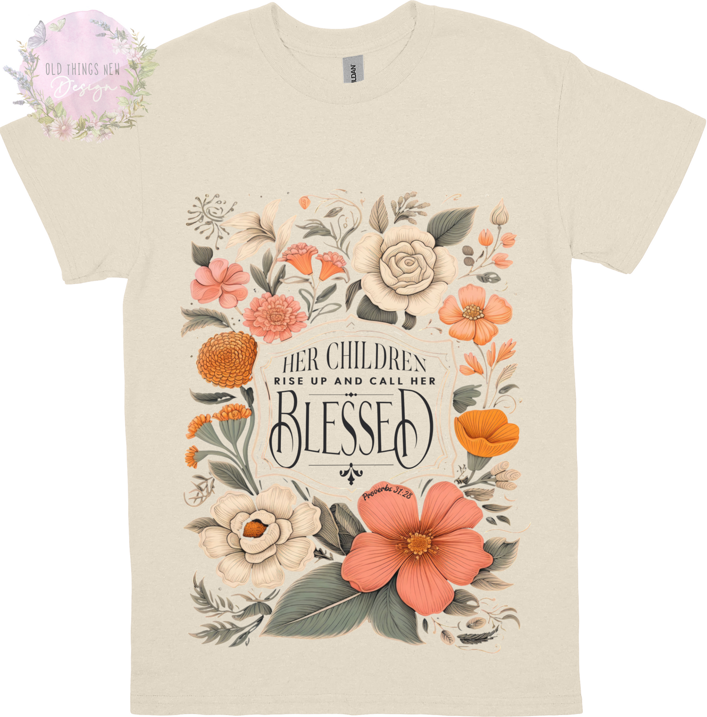 Her Children Rise Up And Call Her Blessed(Dark) Adults T-Shirt