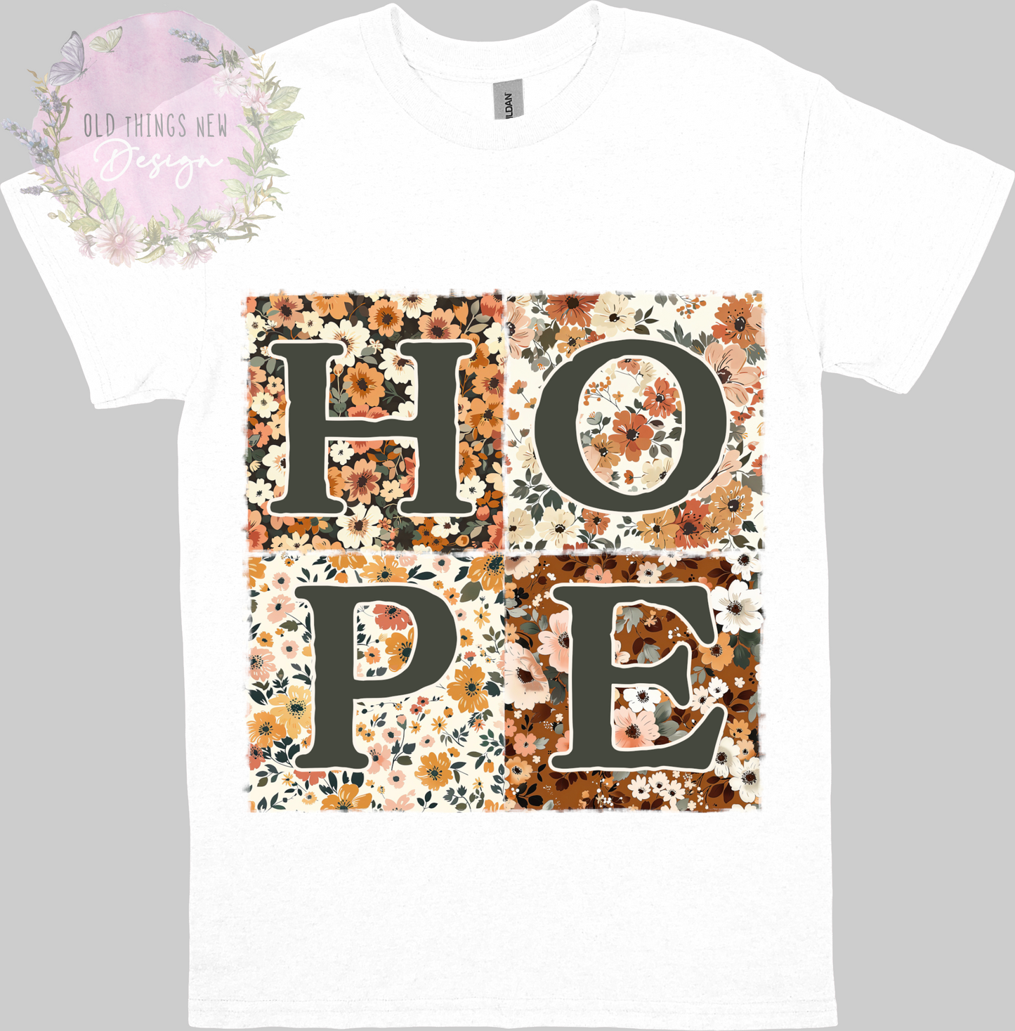 HOPE Floral Patchwork T-Shirt Kids (Dark)