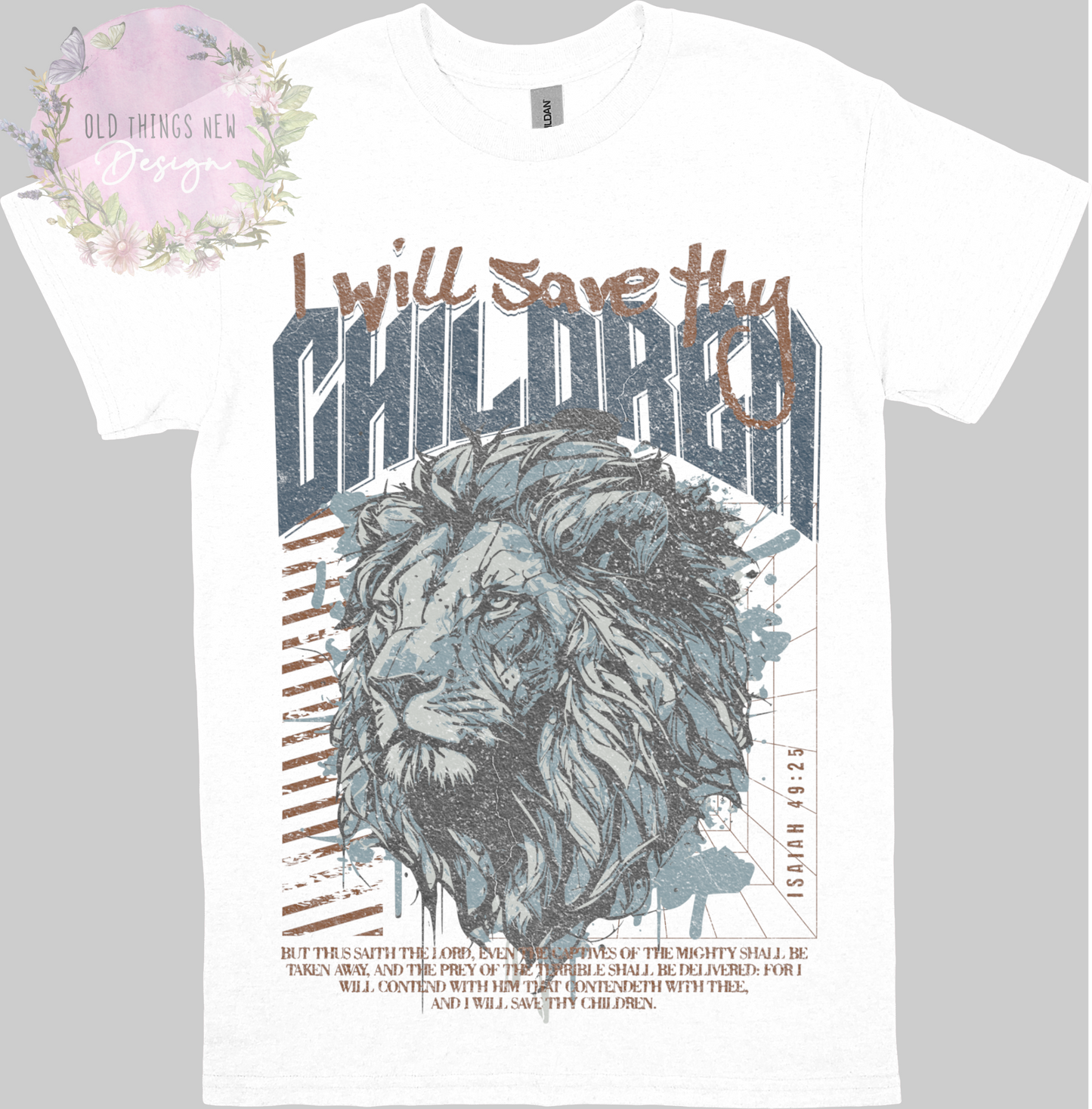 I Will Save Thy Children (Dark/Blue) Adults T-Shirt