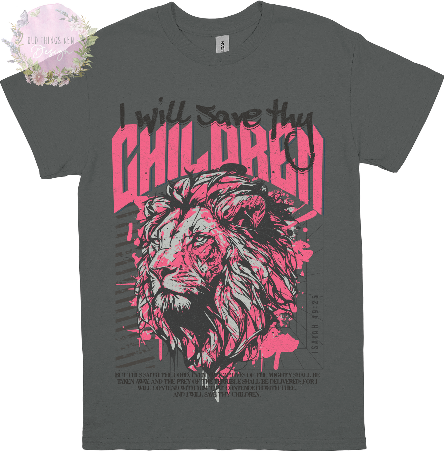 I Will Save Thy Children (Dark/Pink) Adults T-Shirt