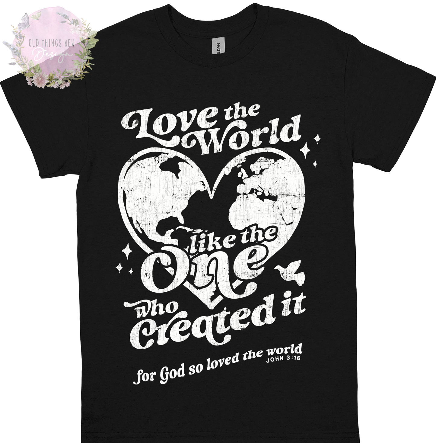 Love The World Adults T-Shirt(White)