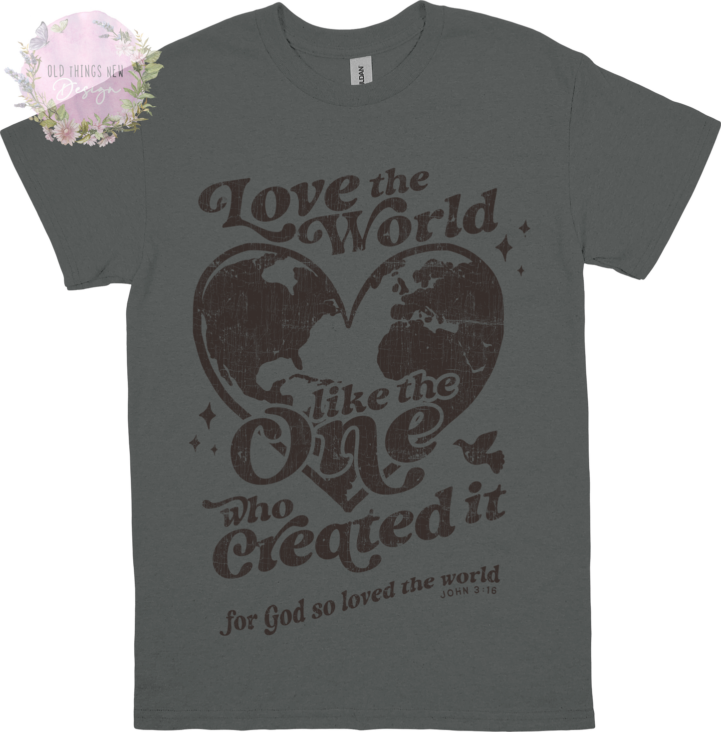 Love The World Kids T-Shirt(Black/brown)