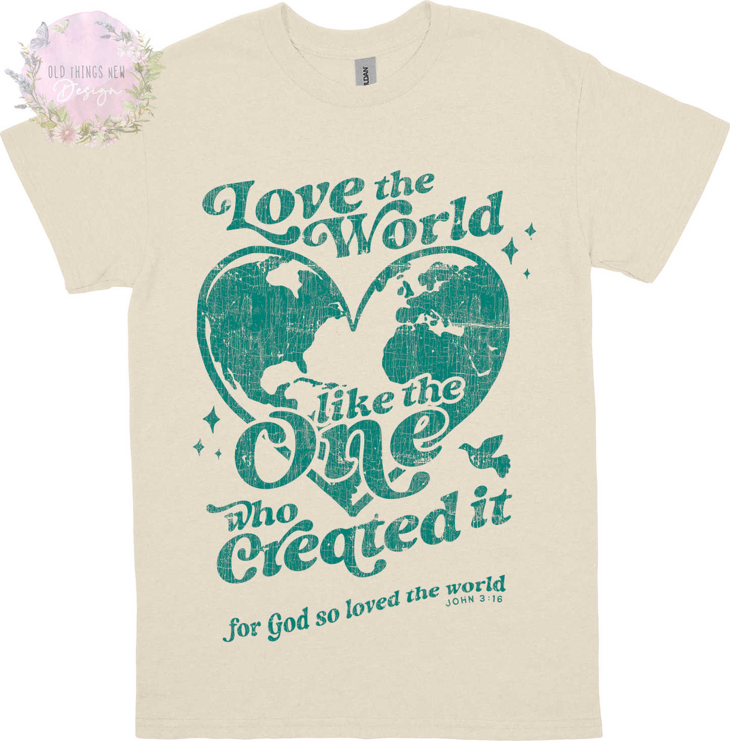 Love The World (Green) Kids T-Shirt