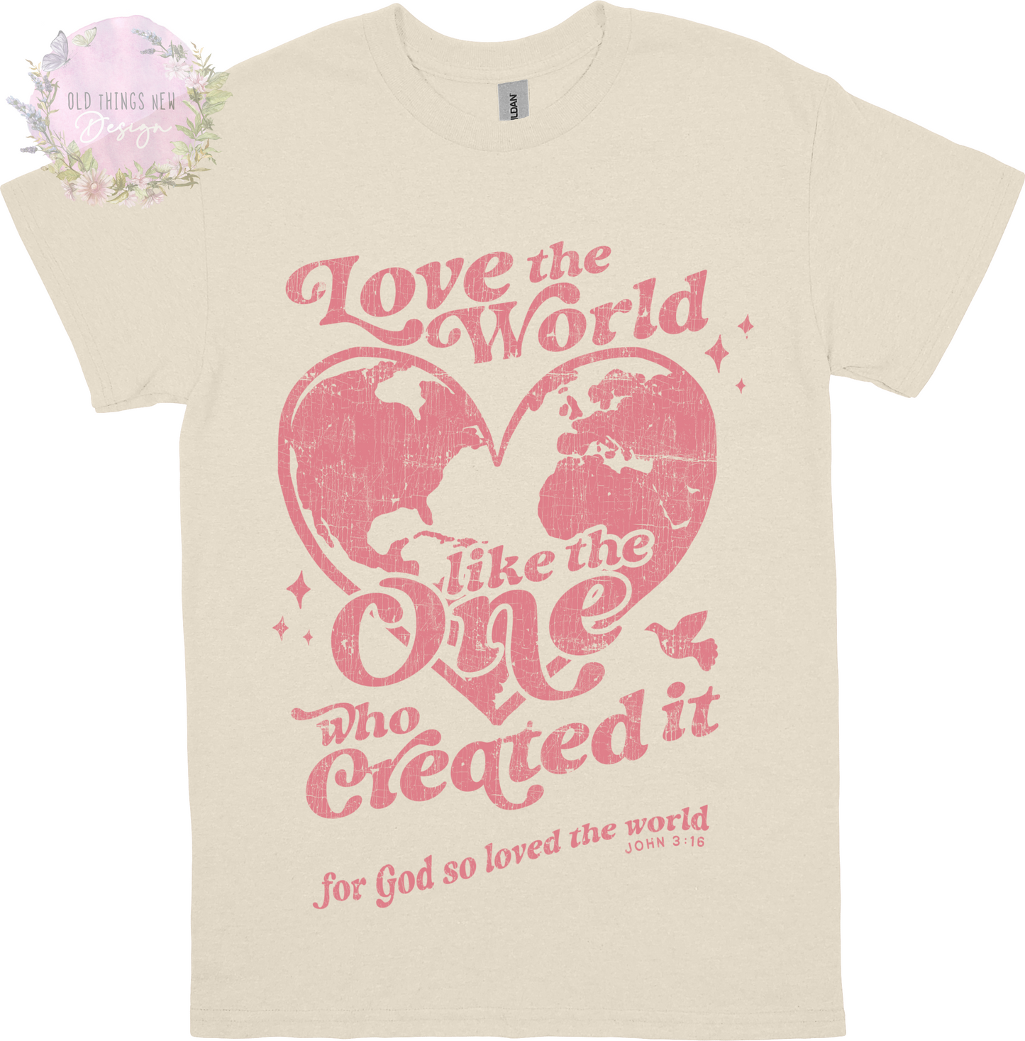 Love The World T-Shirt Kids (Pink)