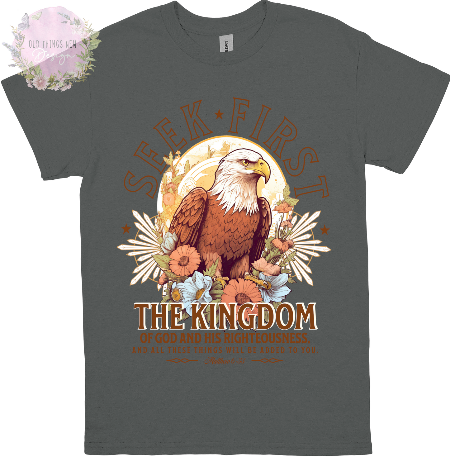 Seek First The Kingdom(Dark) Adults T-Shirt