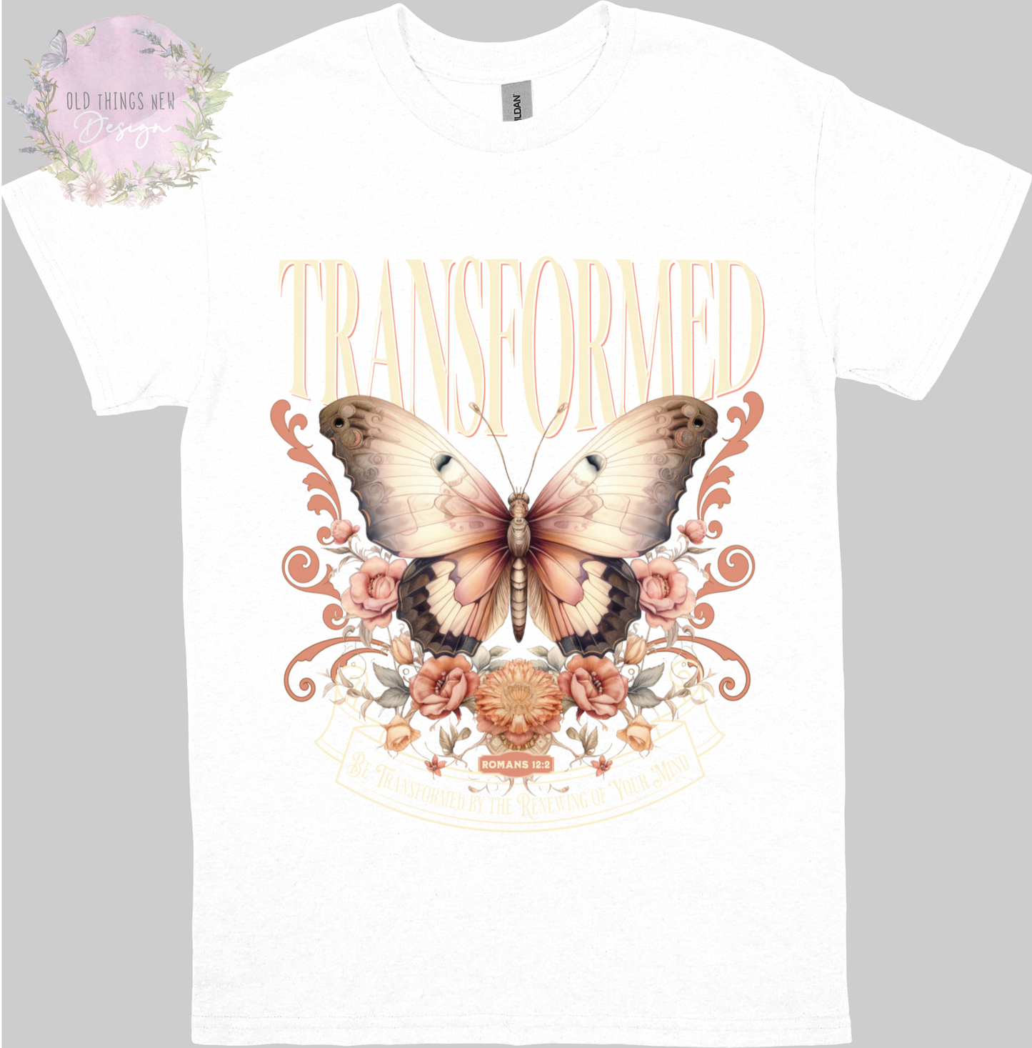 Transformed Romans 12:2(Light) Adults T-Shirt