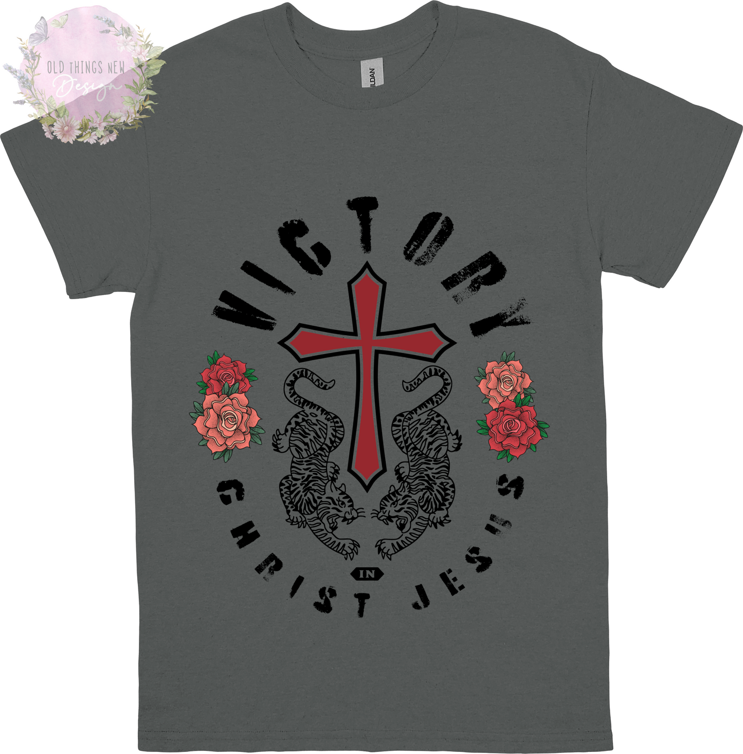 Victory In Christ Jesus Adults T-Shirt
