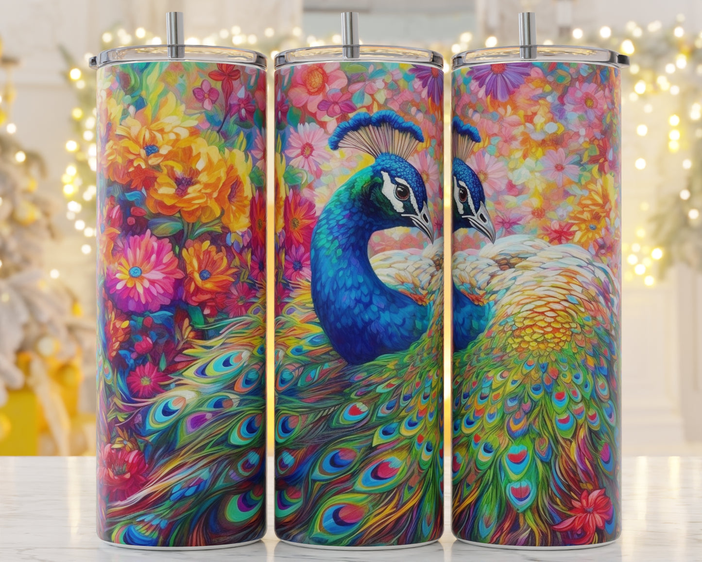 Painted Peacock 20z Tumbler