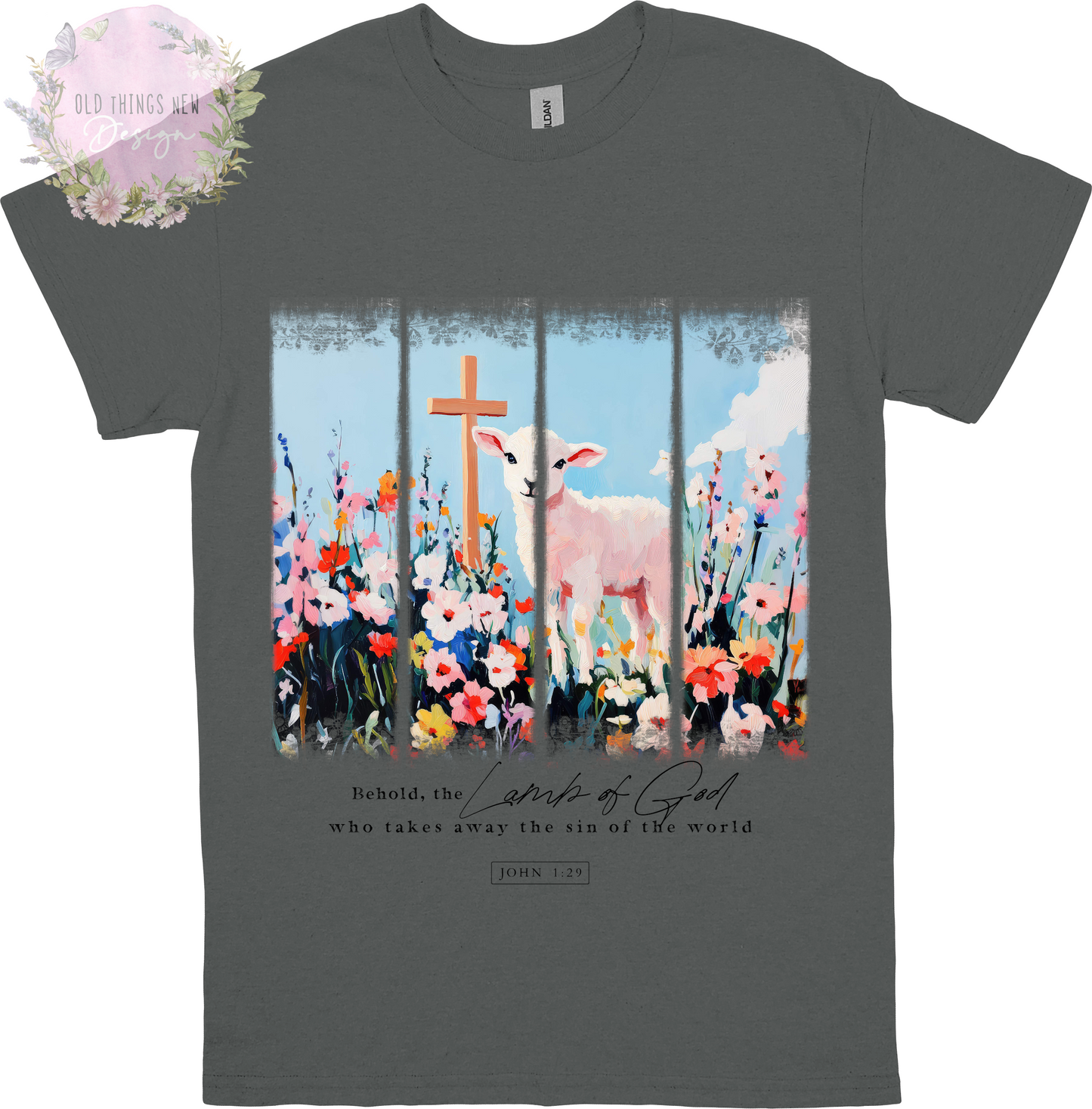 Behold The Lamb(Dark Tx) Adults T-Shirt