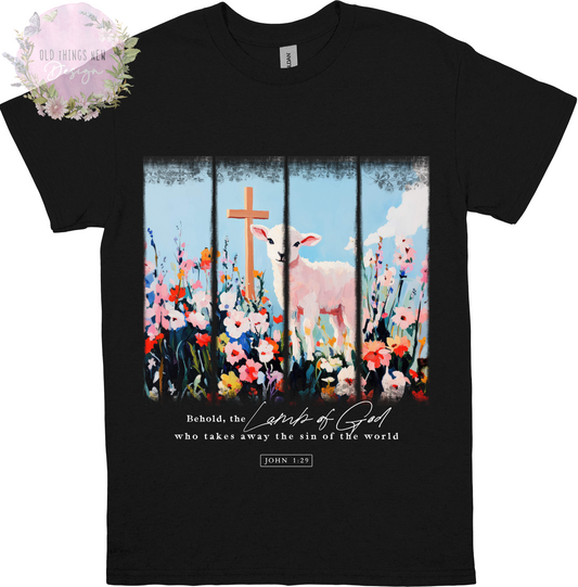 Behold The Lamb(Light Tx) Adults T-Shirt