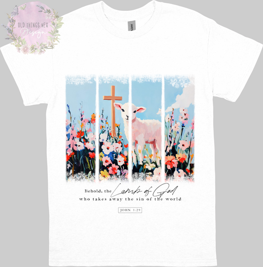 Behold The Lamb(Dark Tx) Adults T-Shirt