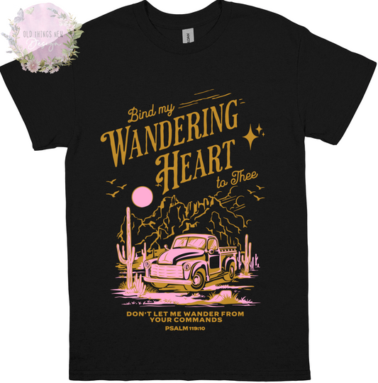 Bind My Wondering Heart Gold/Pink Kids T-Shirt