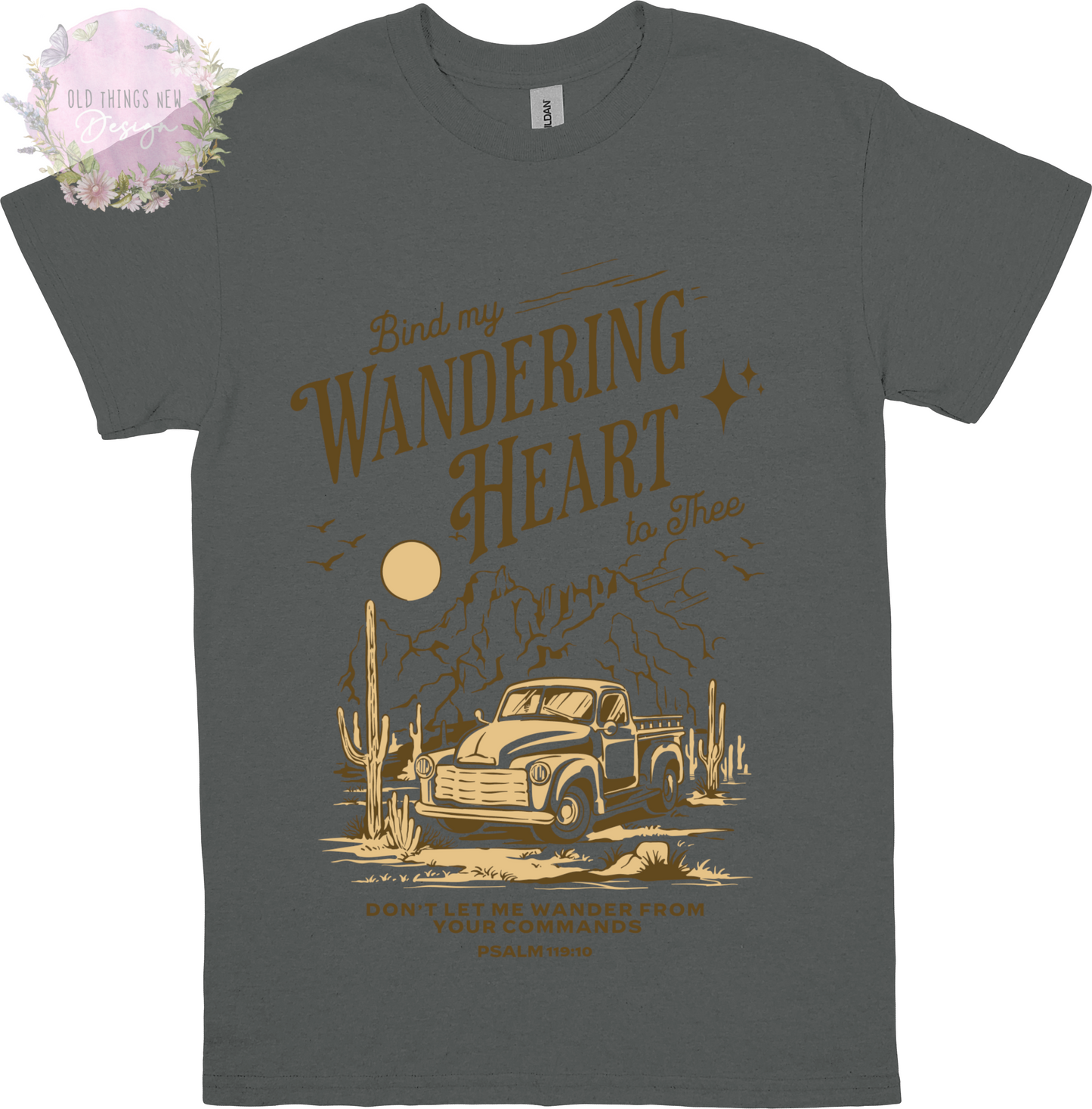 Bind My Wondering Heart Mustard Kids T-Shirt