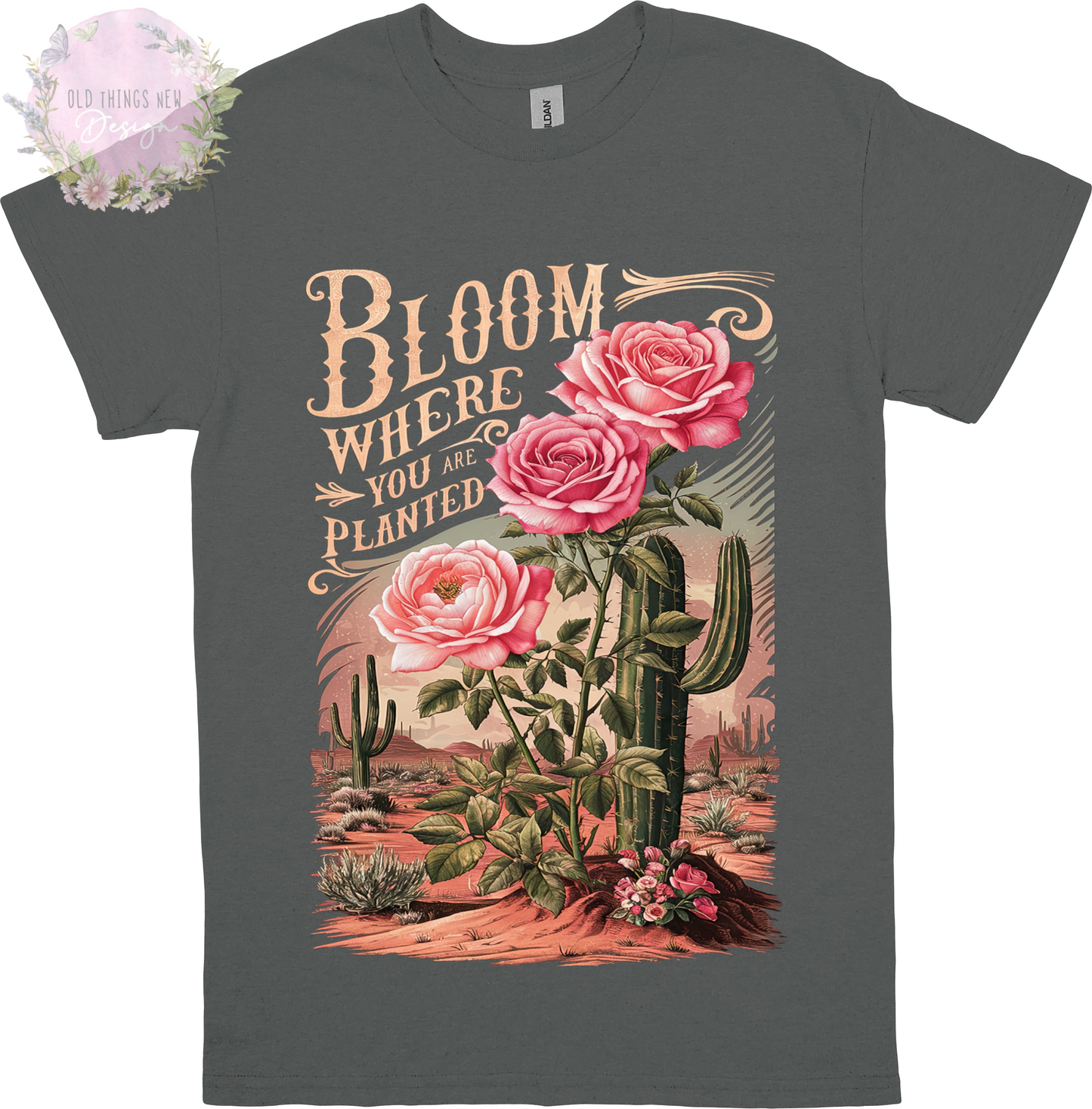Bloom Where Your Planted(Light) Adults T-Shirt