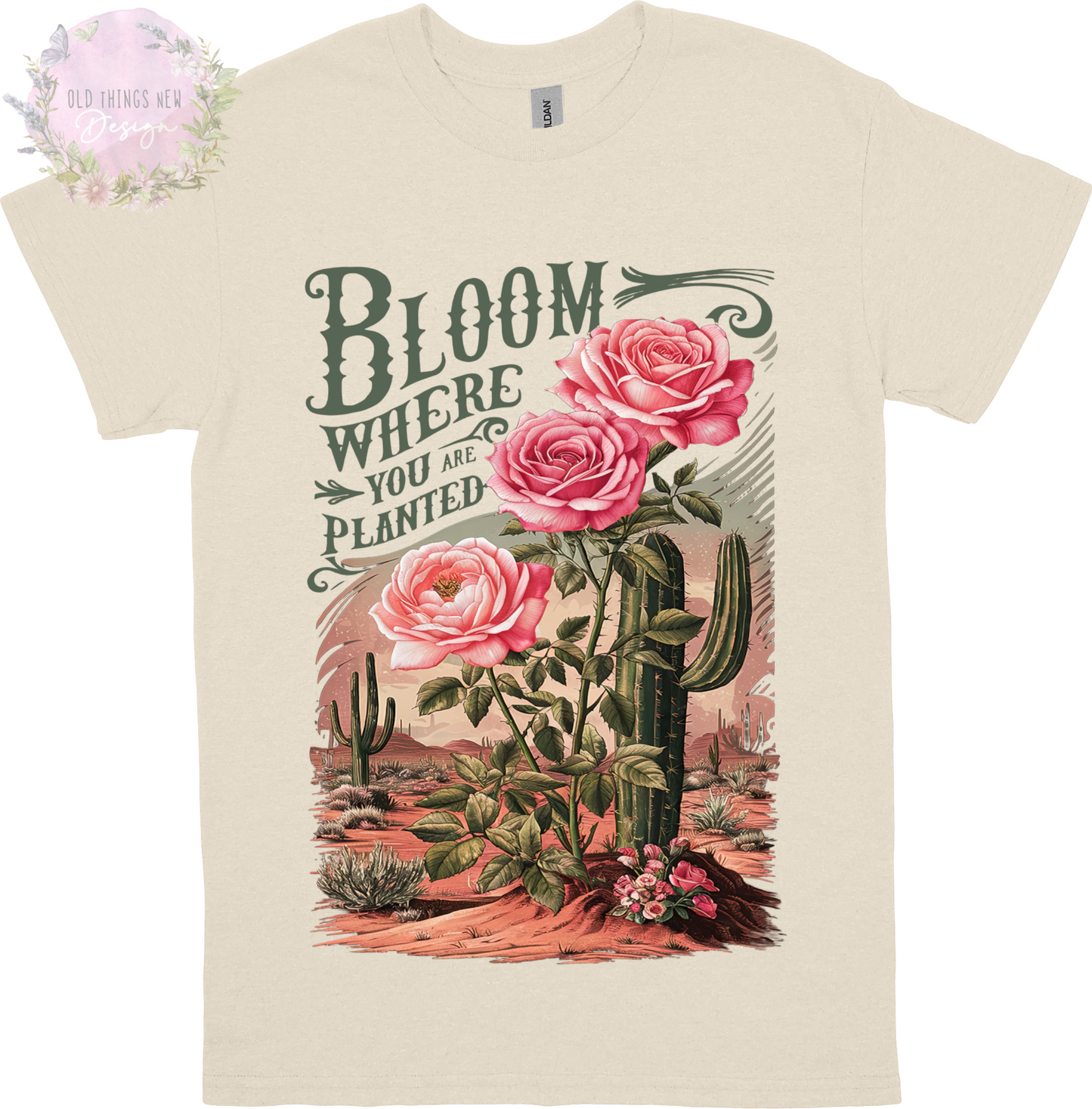 Bloom Where Your Planted(Dark) Adults T-Shirt