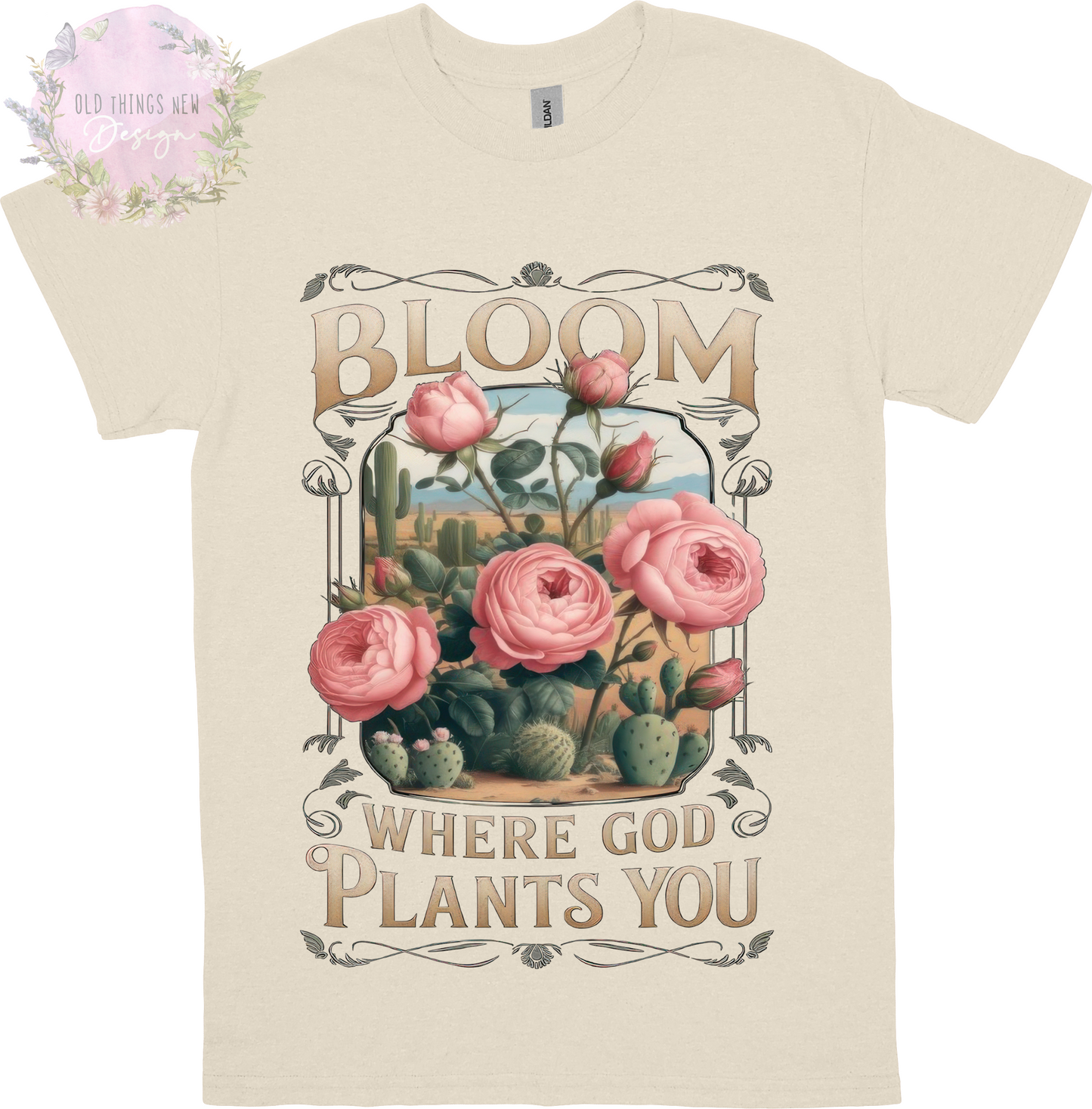 Bloom Where God Plants You Adults T-Shirt