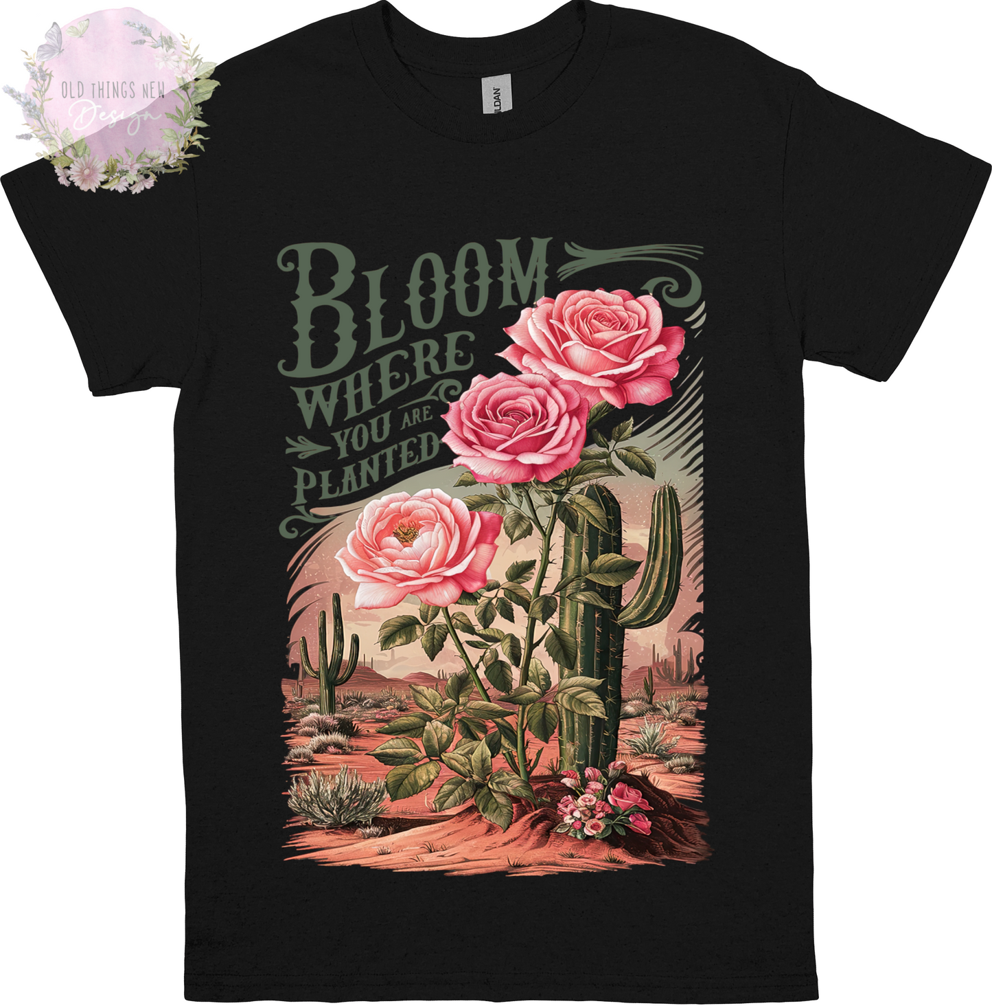 Bloom Where Your Planted(Dark) Adults T-Shirt