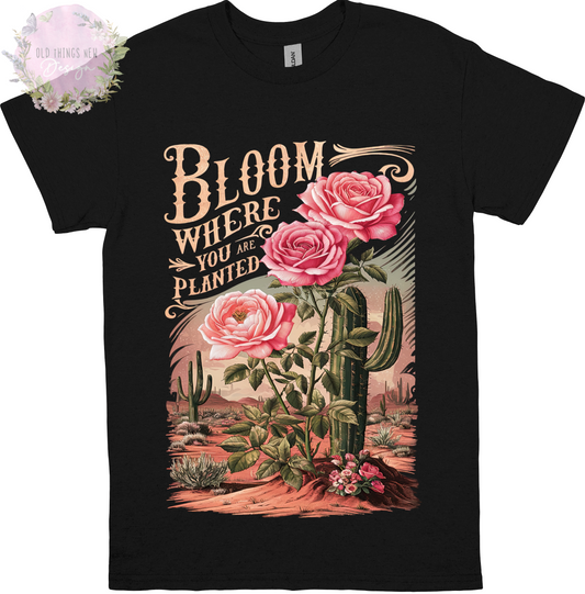 Bloom Where Your Planted(Light) Adults T-Shirt