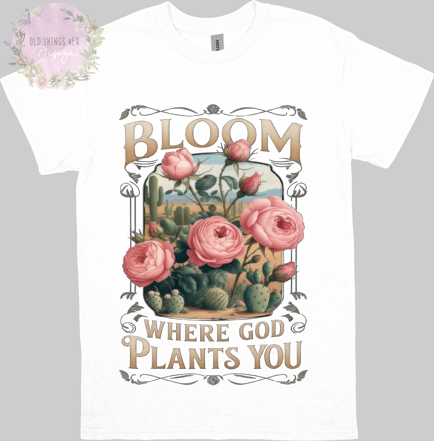 Bloom Where God Plants You Adults T-Shirt