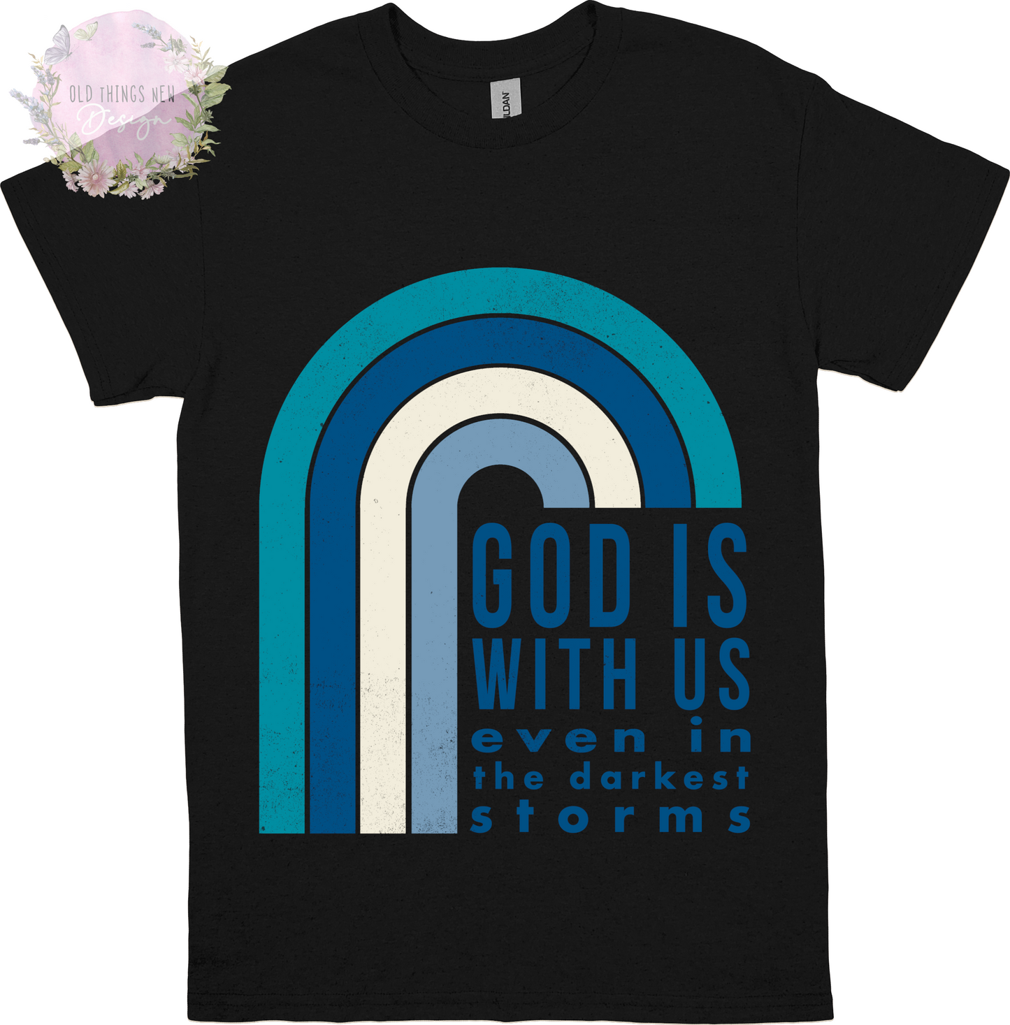 God Is With Us (Blues) Kids T-Shirt