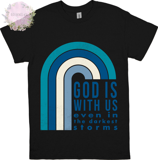 God Is With Us (Blues) Kids T-Shirt