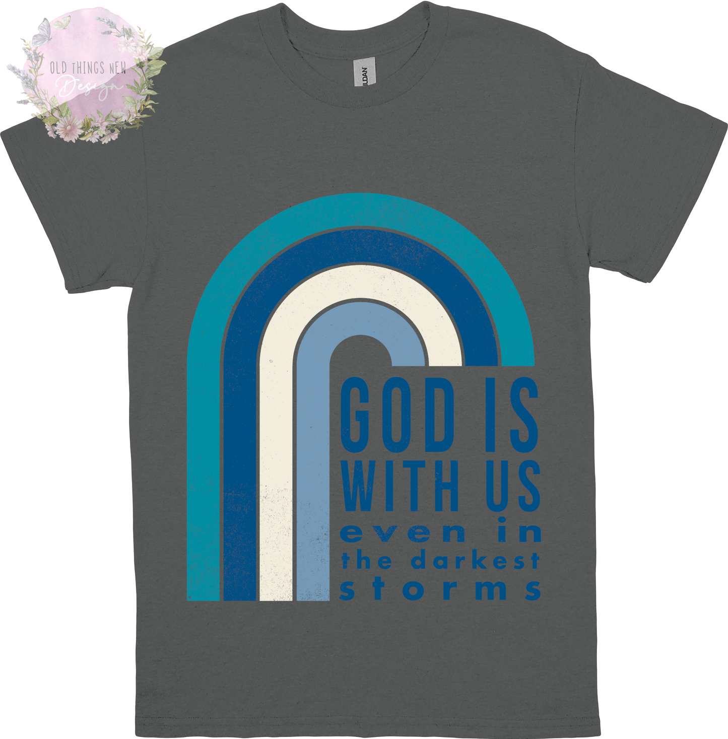God Is With Us (Blues) Kids T-Shirt