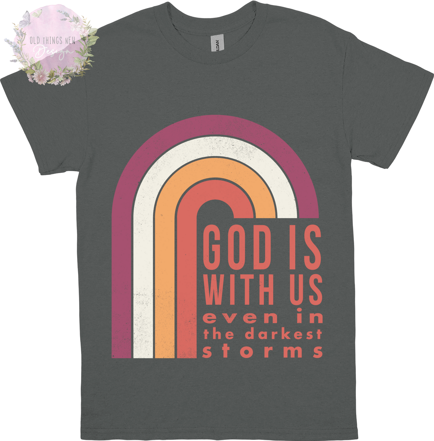 God Is With Us (Pinks) Adults T-Shirt