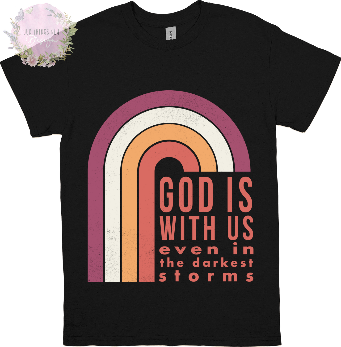 God Is With Us (Pinks) Adults T-Shirt