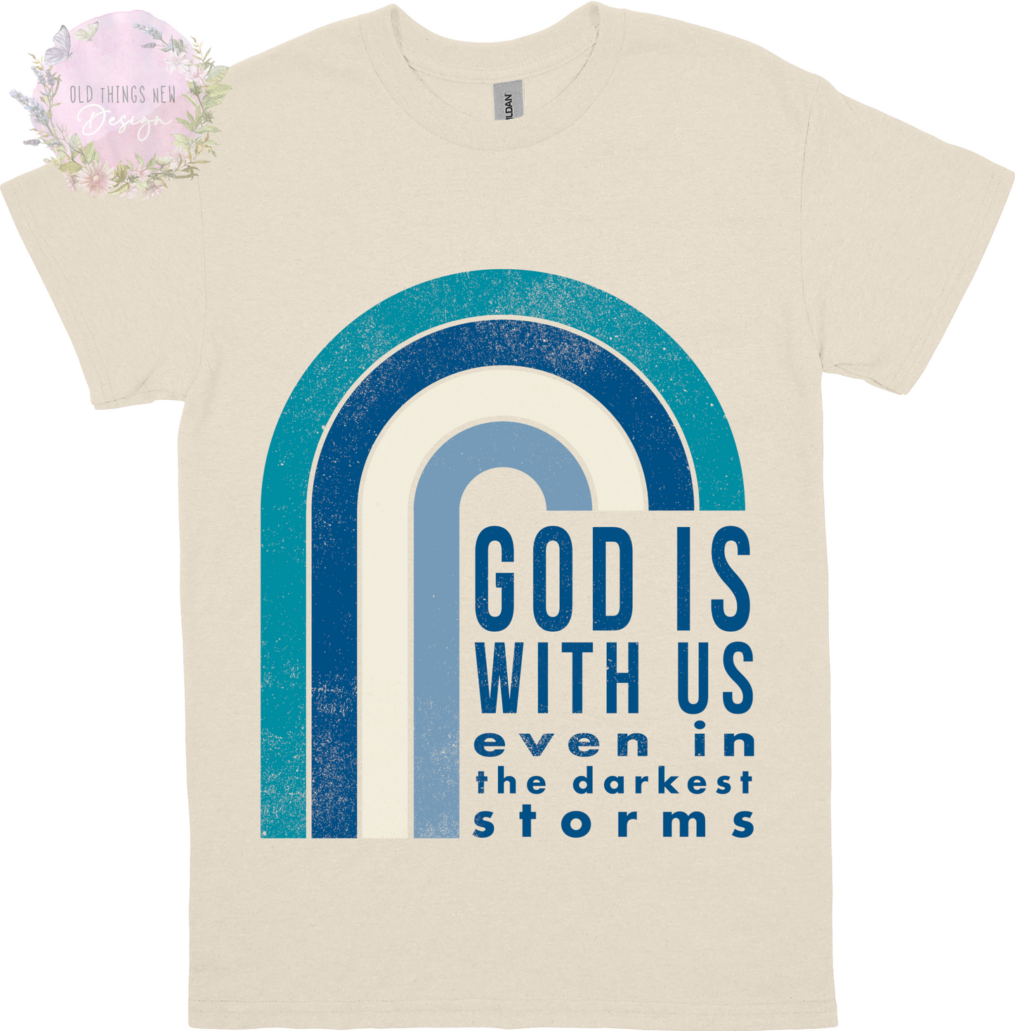 God Is With Us (Blues) Kids T-Shirt