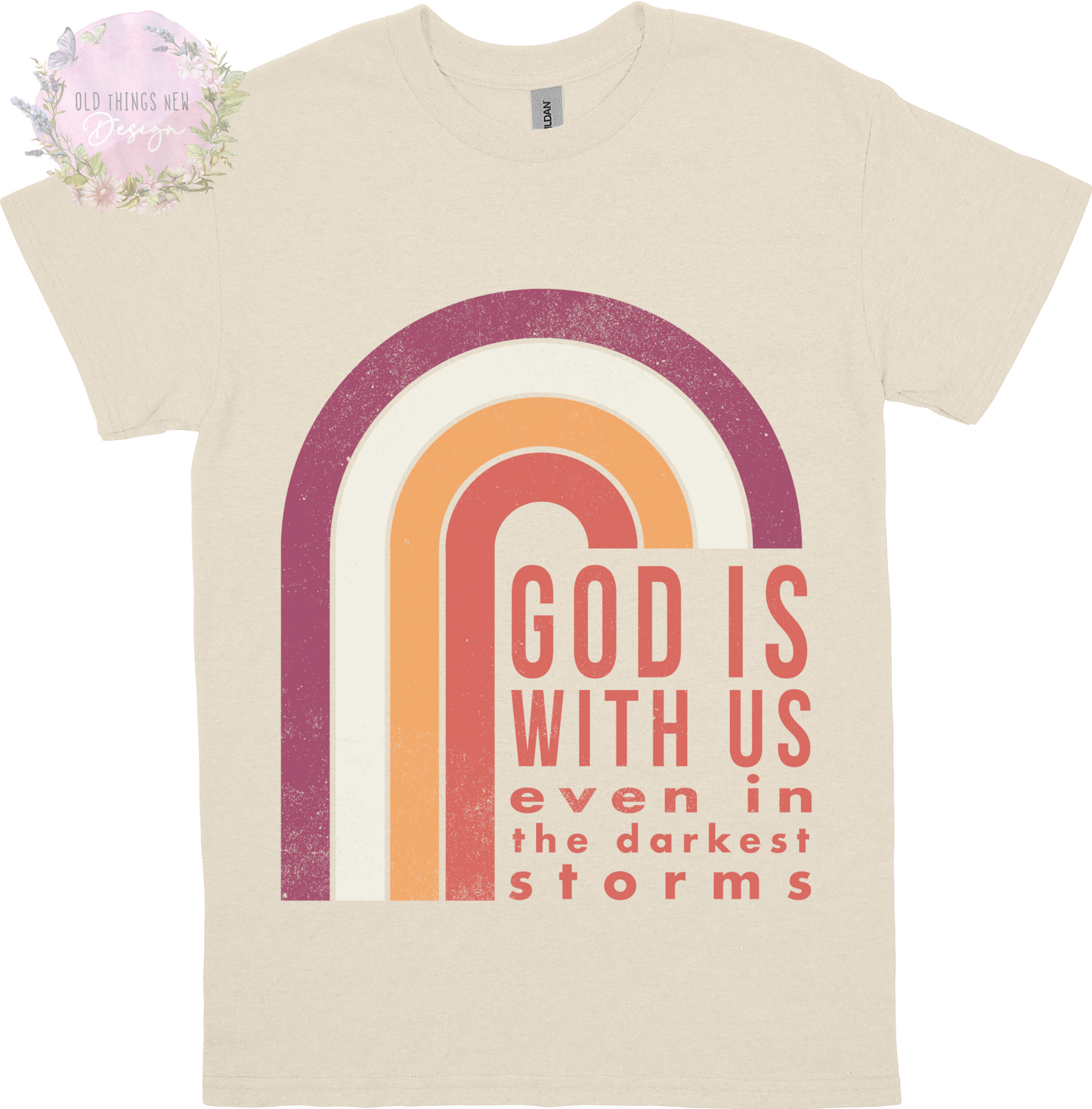 God Is With Us (Pinks) Adults T-Shirt