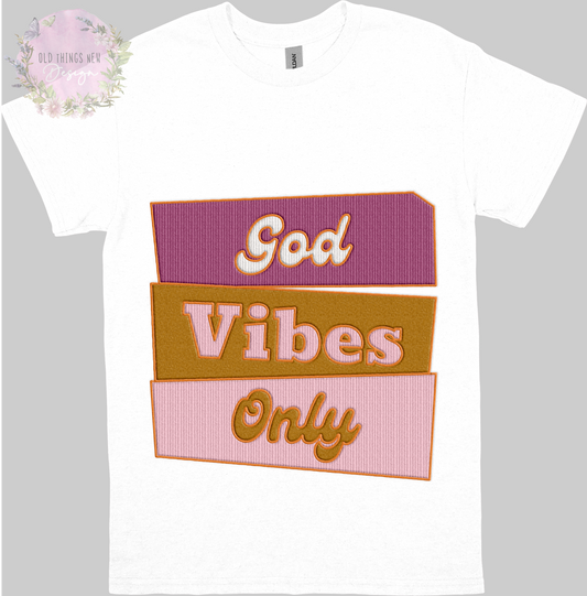 God Vibes Only(Purple) Adults T-Shirt