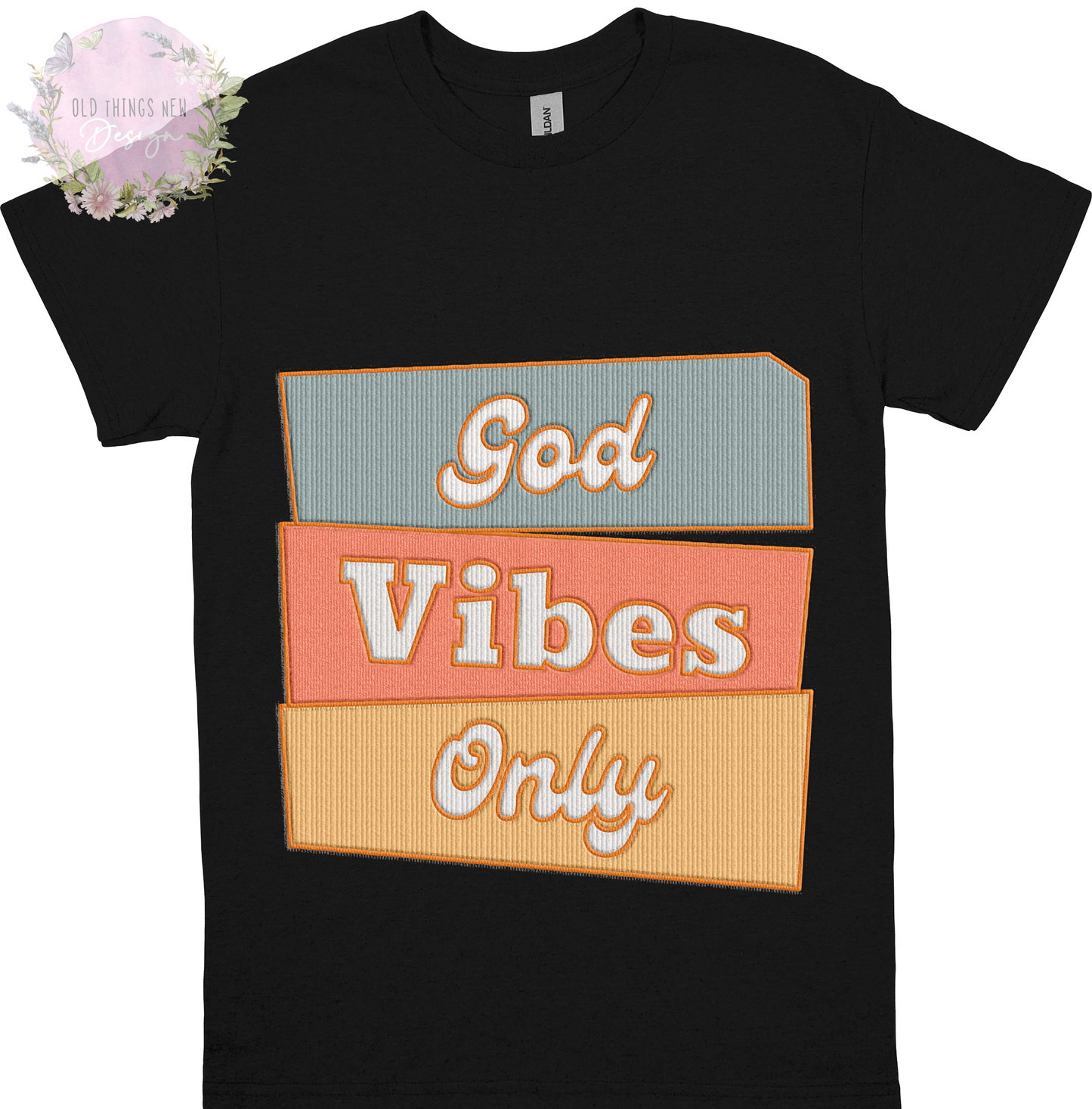 God Vibes Only(Blue) Adults T-Shirt