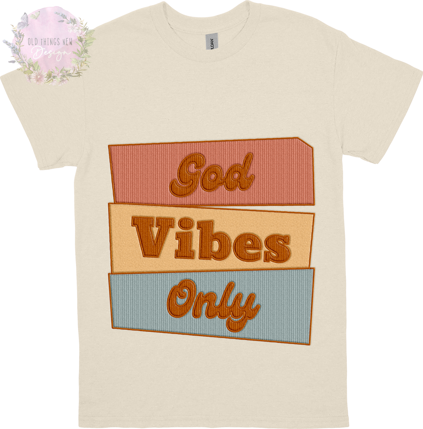 God Vibes Only(Peach) Kids T-Shirt