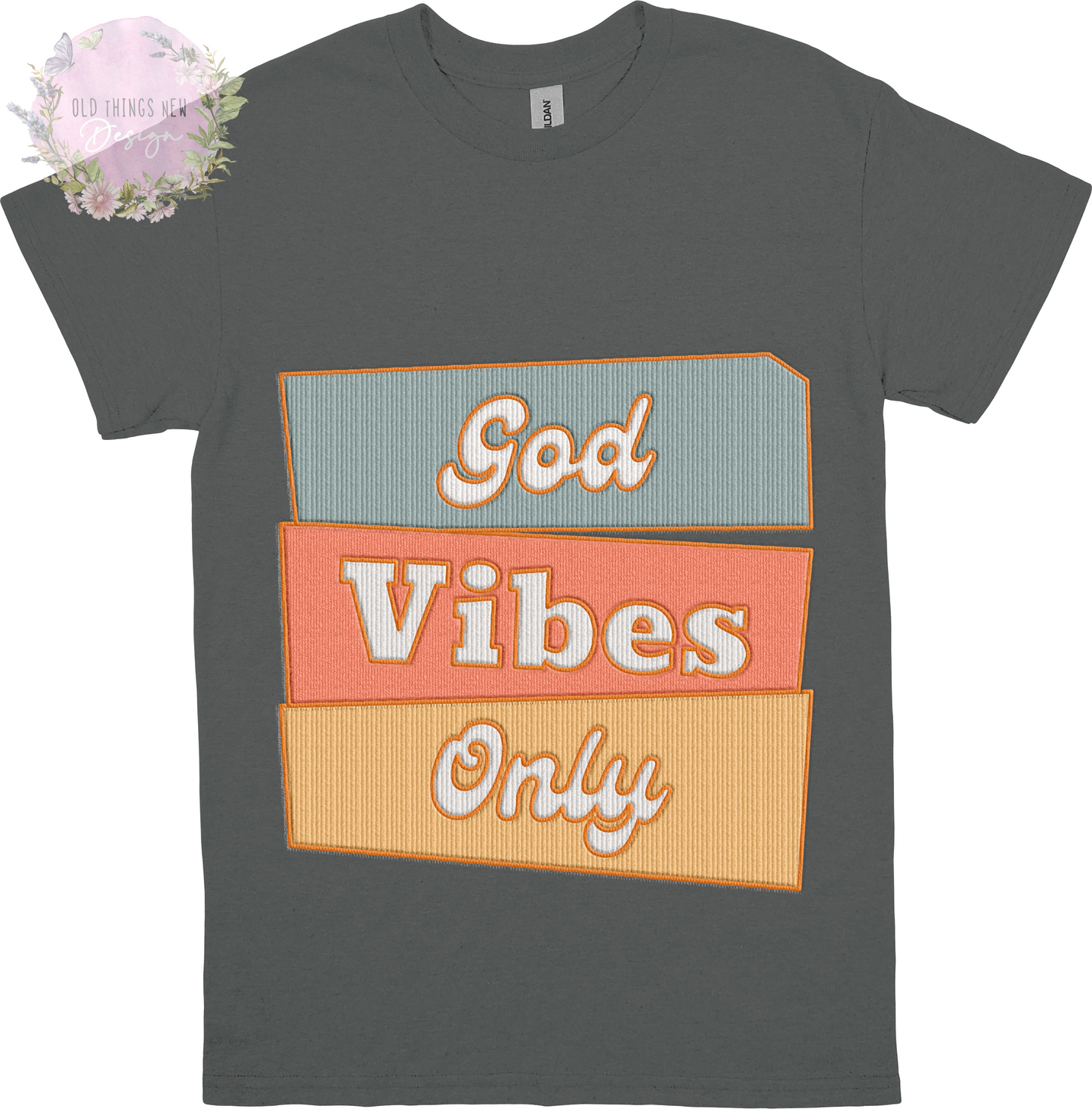 God Vibes Only(Blue) Adults T-Shirt