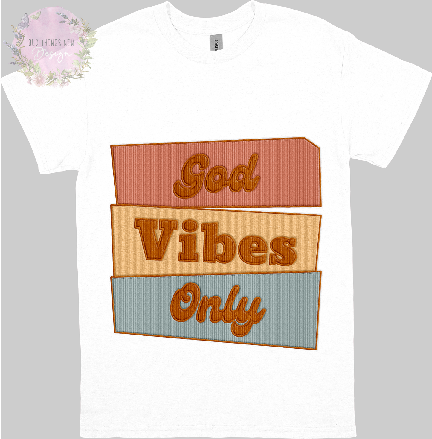 God Vibes Only(Peach) Kids T-Shirt