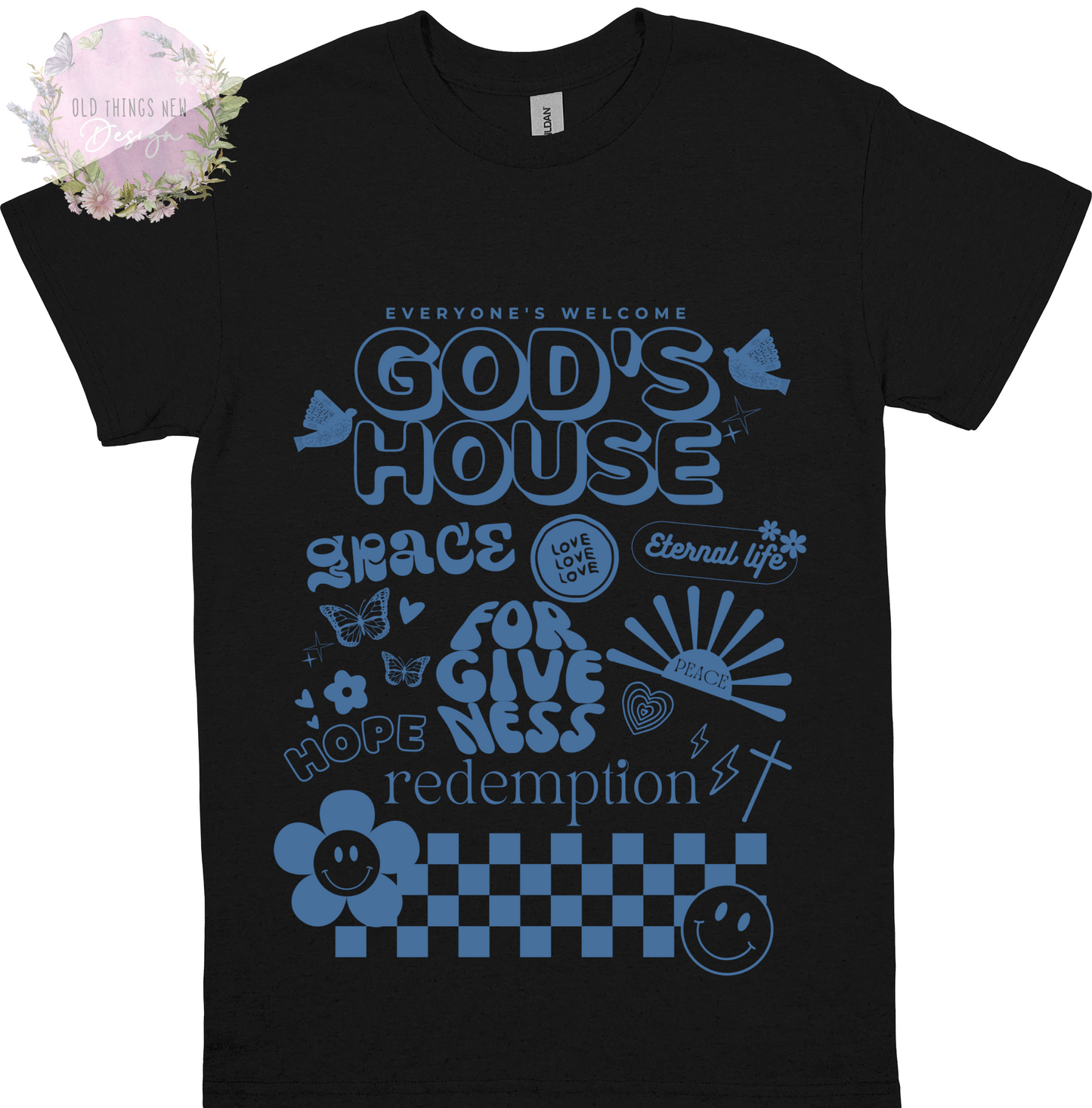 God's House(Blue) Kids T-Shirt