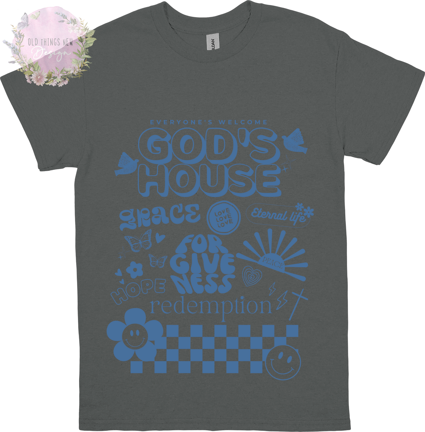 God's House(Blue) Kids T-Shirt
