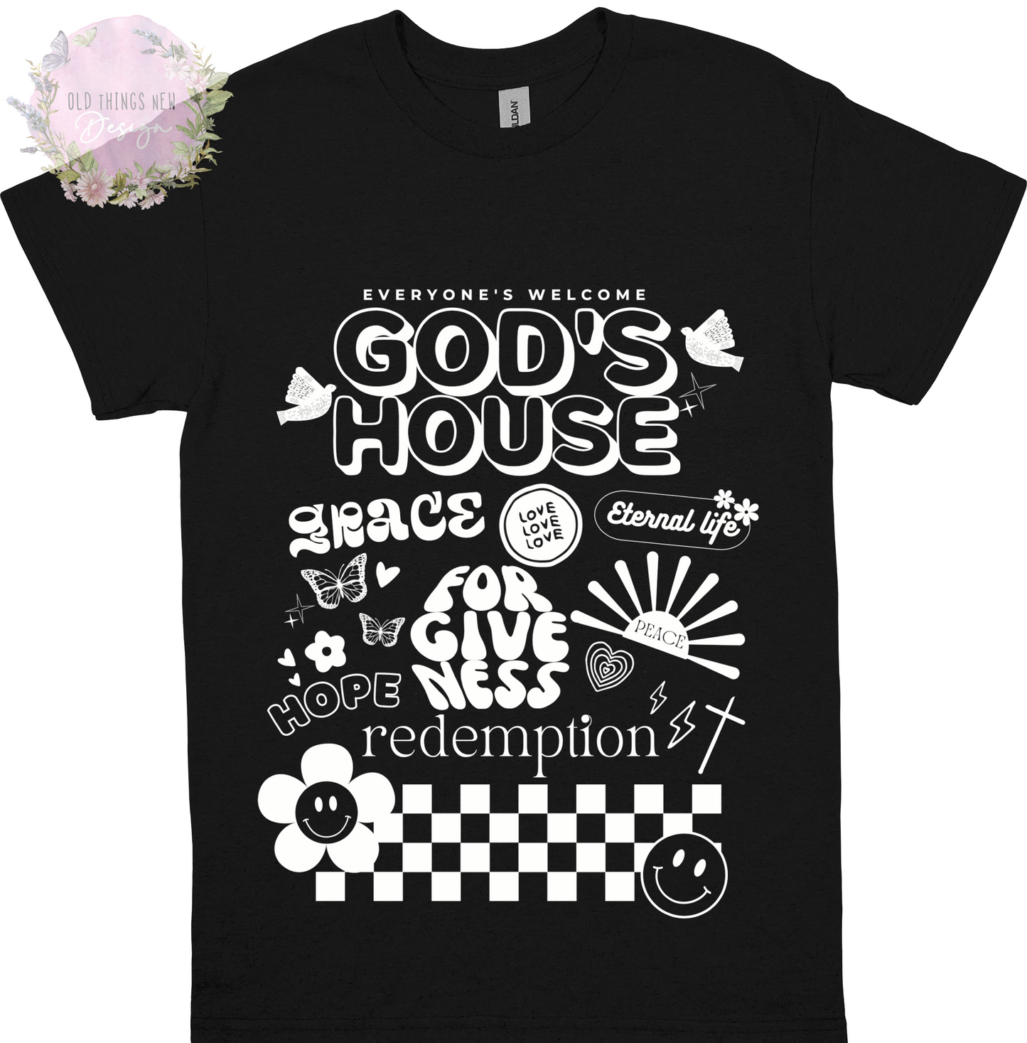 God's House(White) Adults T-Shirt