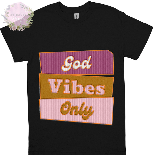 God Vibes Only(Purple) Kids T-Shirt