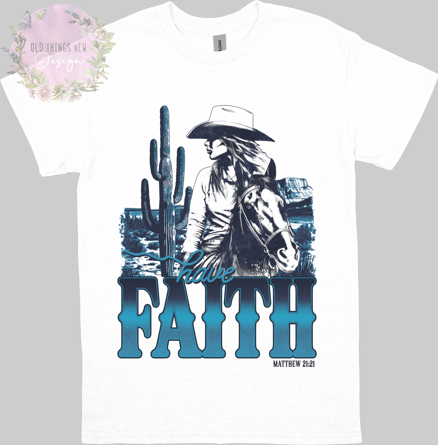 Have Faith(Blue) Adults T-Shirt