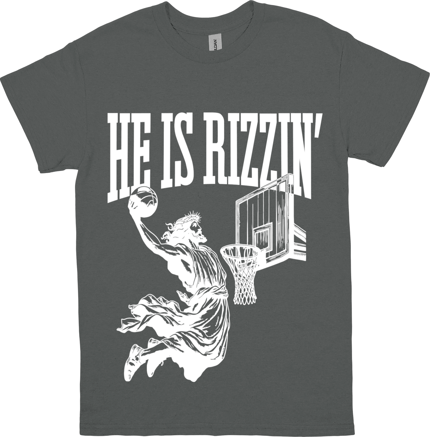 He Is Rizzin (White) Adults T-Shirt