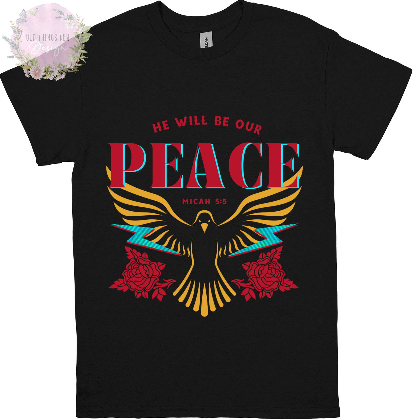 He Will Be Our Peace(Red) Adults T-Shirt