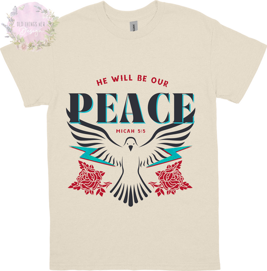 He Will Be Our Peace(Dark) Adults T-Shirt